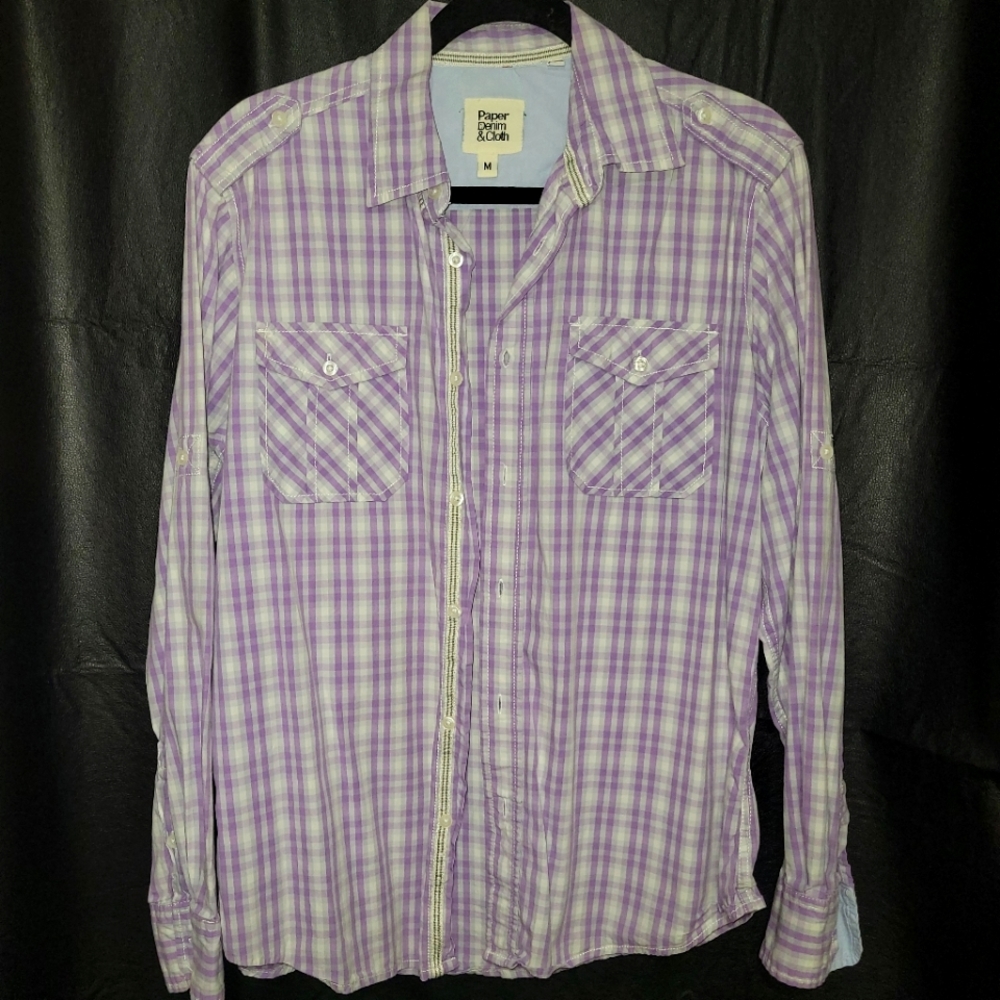 Paper Denim&Cloth Men's Dress Shirt Size: Medium